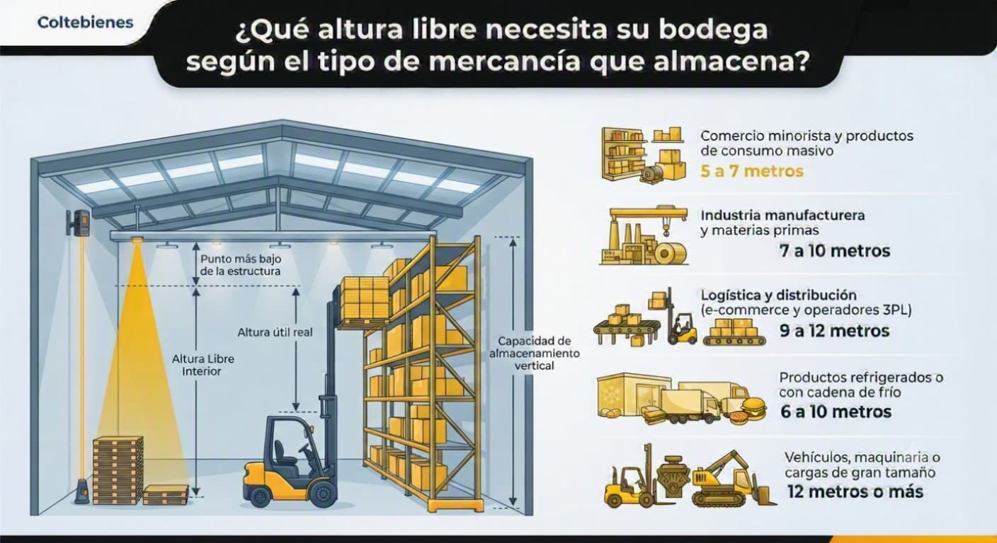 ¿Cómo elegir la altura libre de una bodega? Guía estratégica para empresas